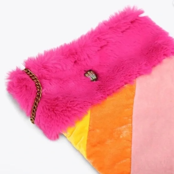 Kurt Geiger NWT Rainbow Velvet Large Christmas Stocking - Picture 3 of 6